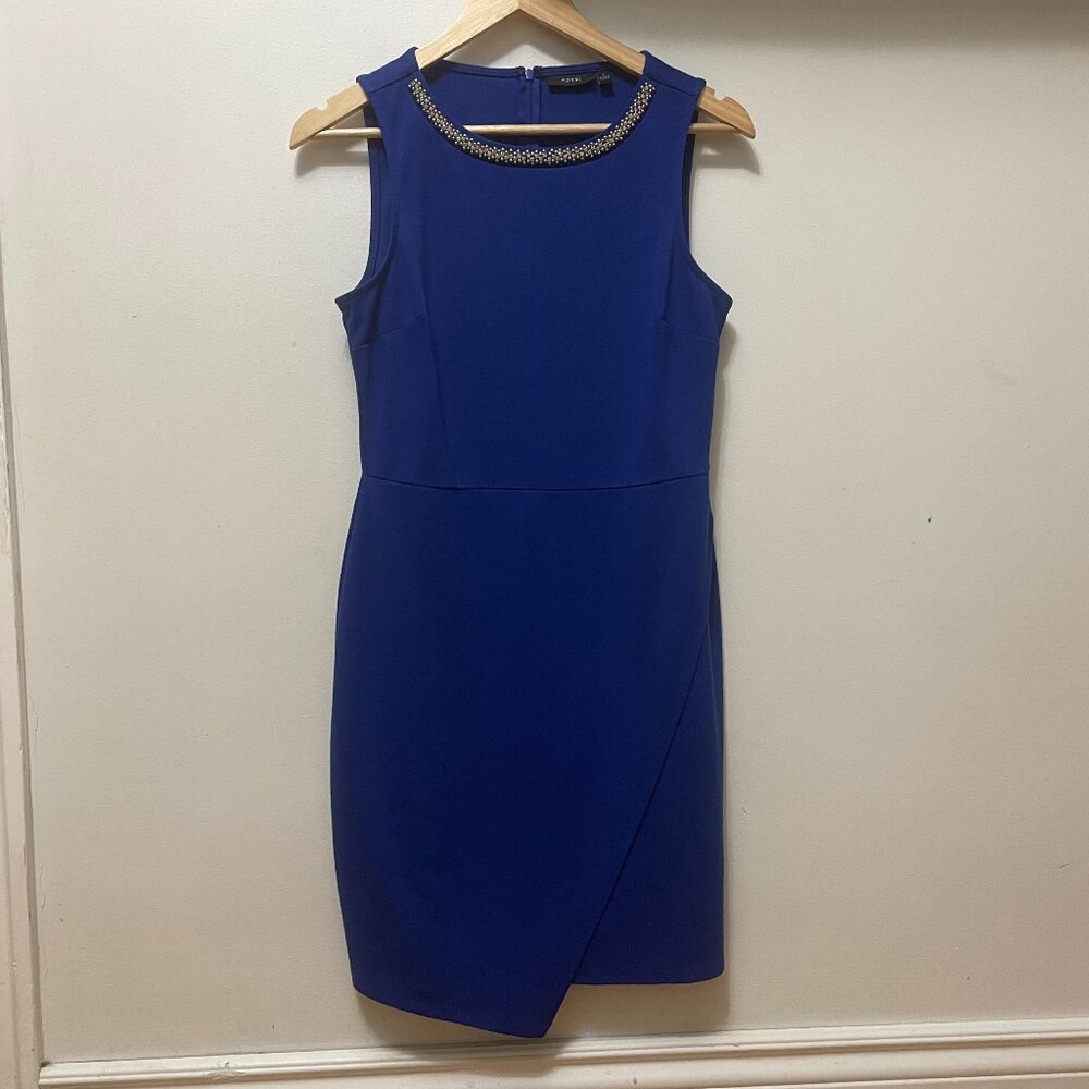 Khol's Apt 9 Cobalt Blue Sheath Dress Sleeveless Knee Length Size Small